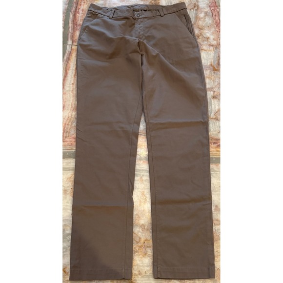 Lululemon Mens Commission Pants Classic Qwick Chino Artifact Flat Front Size 34